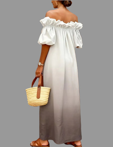 VESTIDO DEGRADEE LARGO HOMBROS 5 CLRS