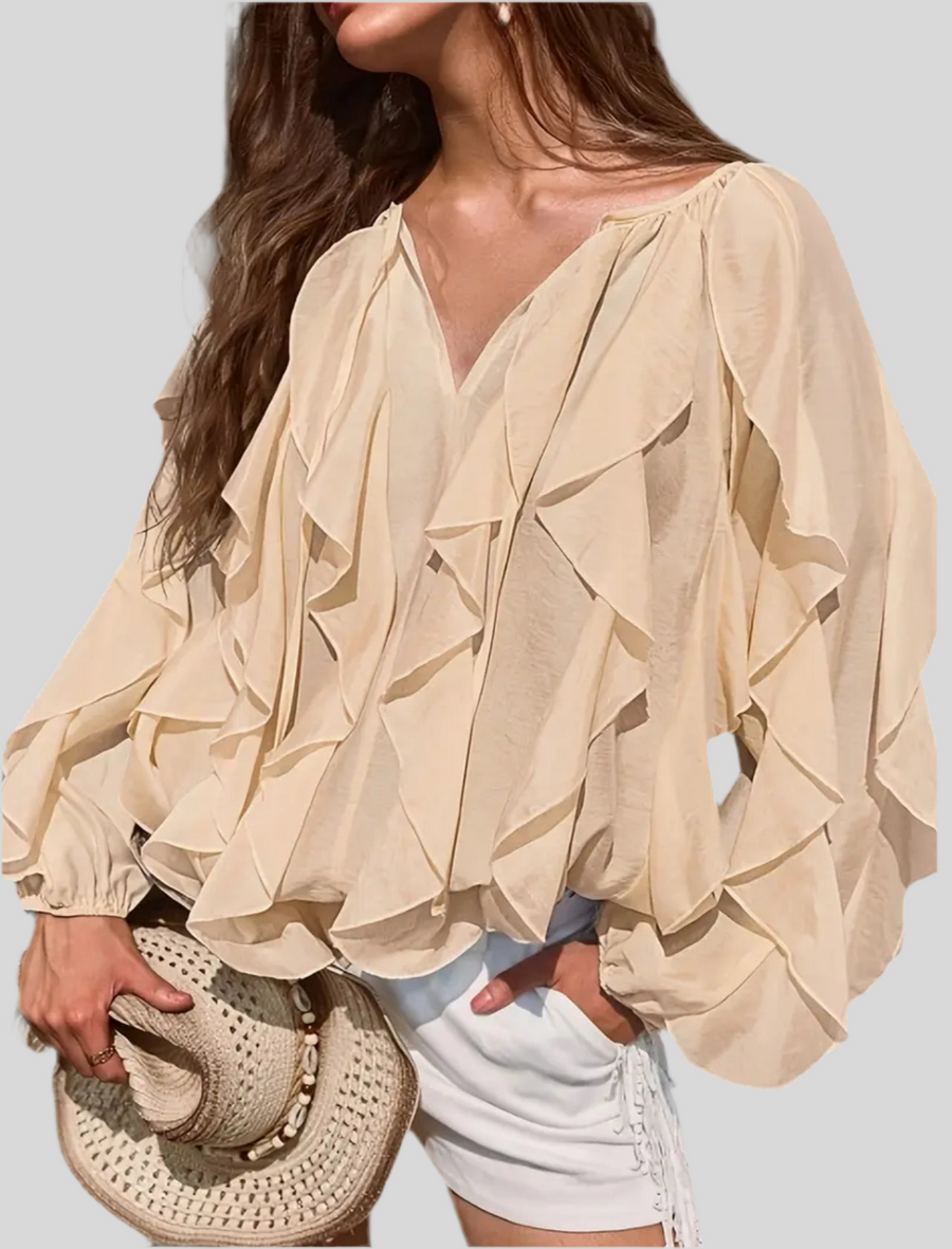 CAMISA AMPLIA CON VOLANTES 4 CLRS