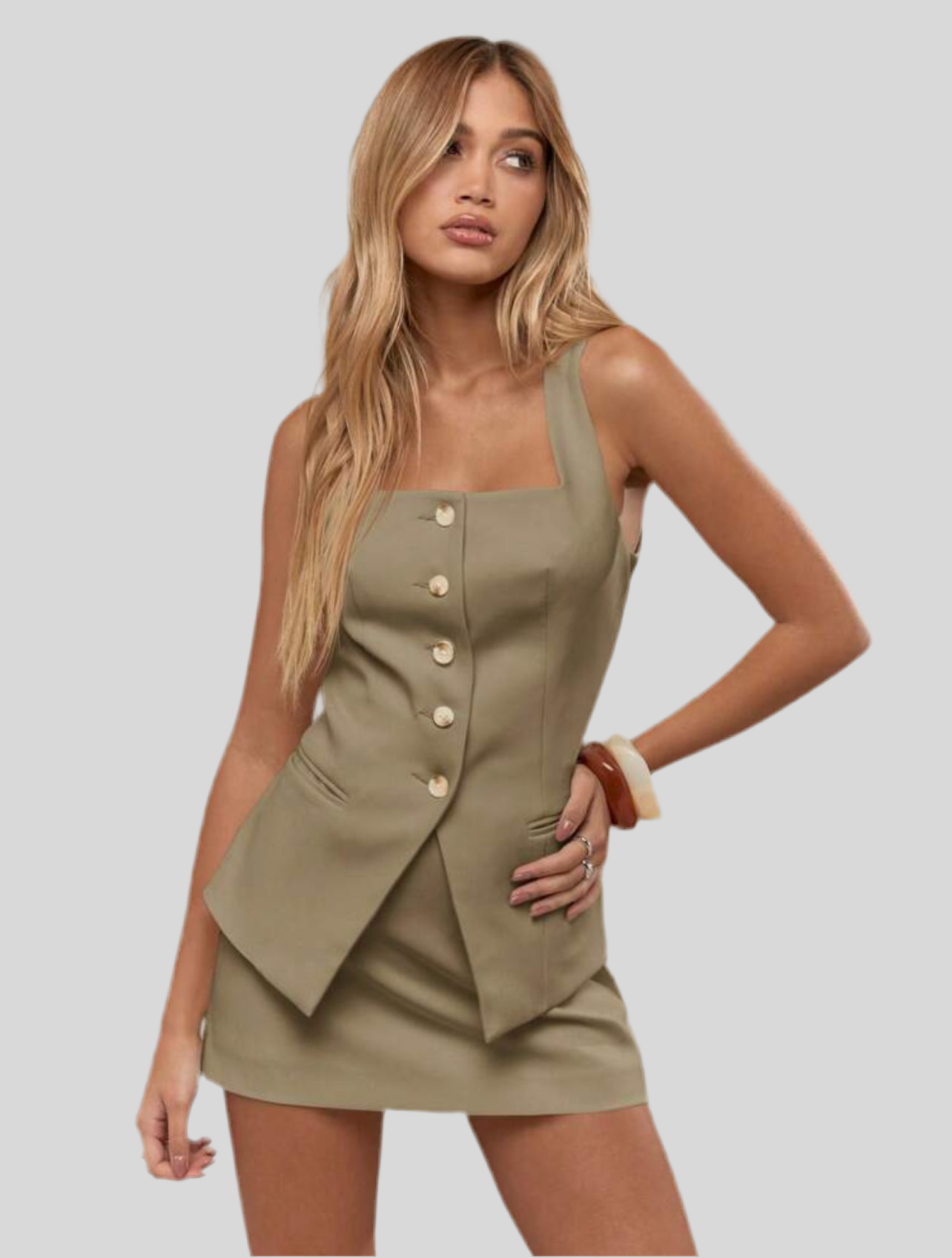 EXECUTIVE MINISKIRT AND VEST SET