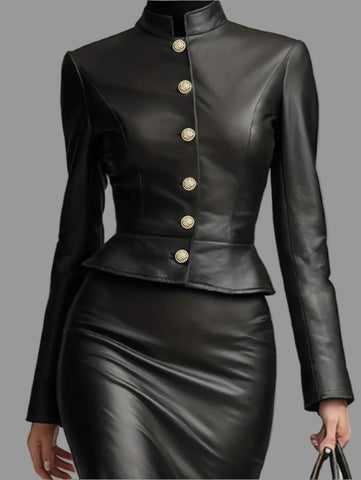 CONJUNTO CAZADORA CON FALDA SIRENA