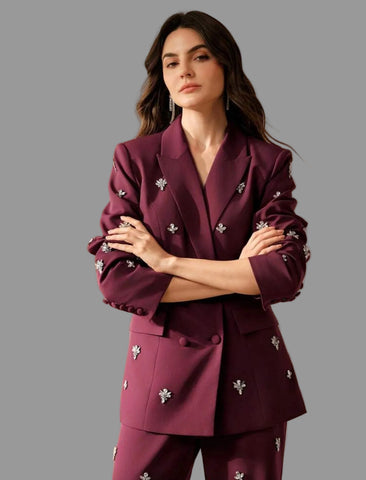 TRAJE DE CHAQUETA CON ADORNO CRISTALES 6 CLRS