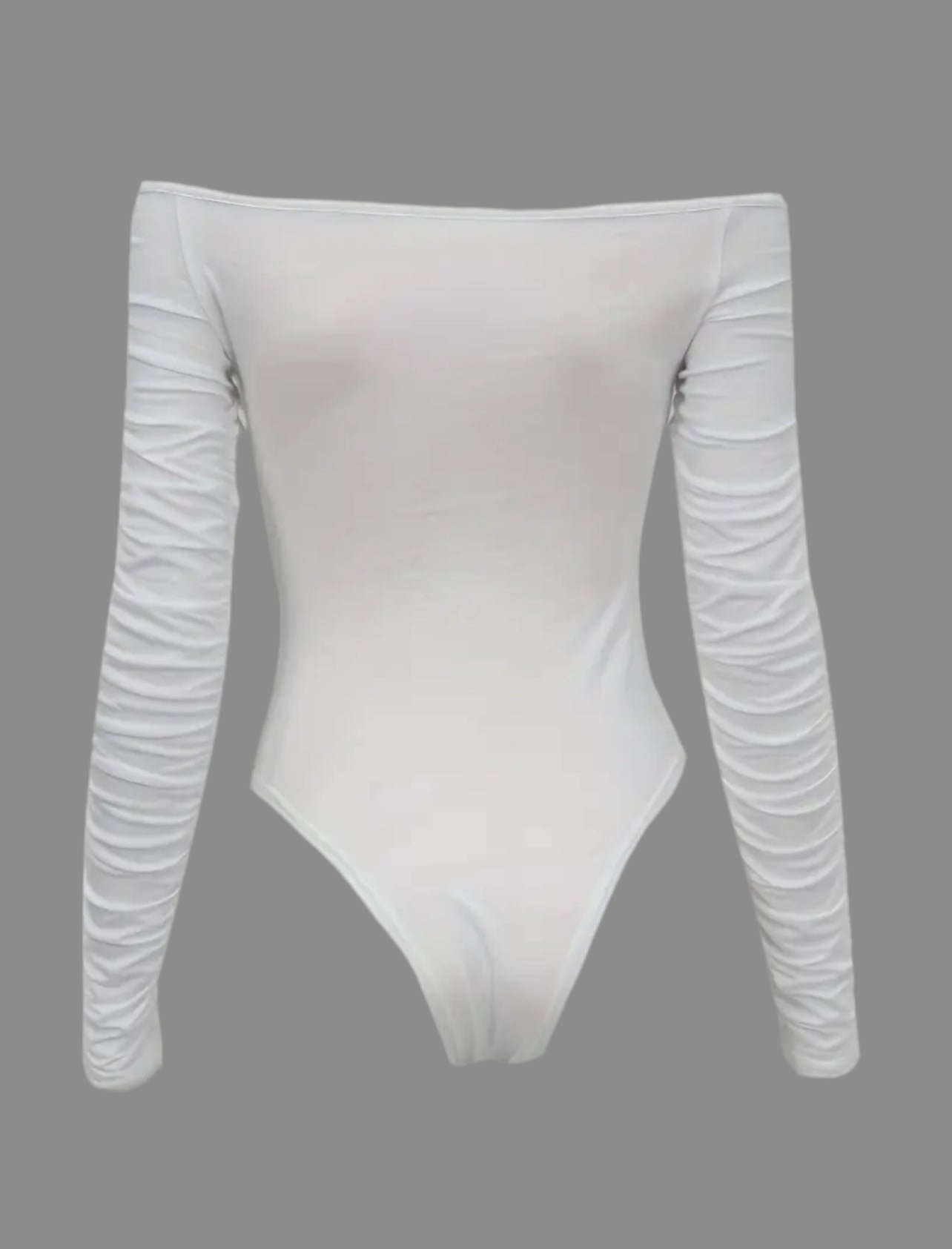 2-piece open-shoulder lycra bodysuit