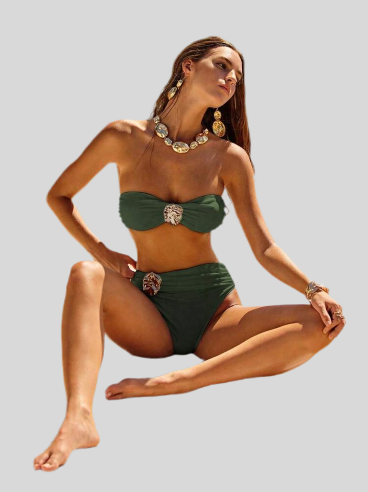 BIKINI BANDEAU CON BRAGA ALTA 4 CLRS