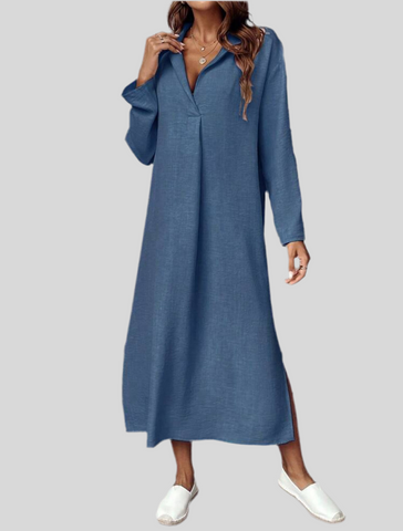 VESTIDO TÚNICA CON ESCOTE 5 CLRS