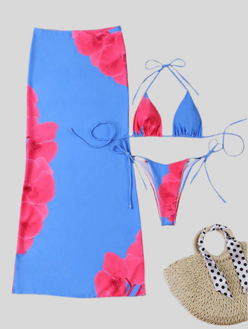 CONJUNTO DE BIKINI Y FALDA LYCRA 5 CLRS