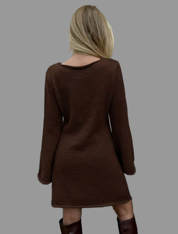 VESTIDO CORTO DE PUNTO A-LINE 3 CLRS