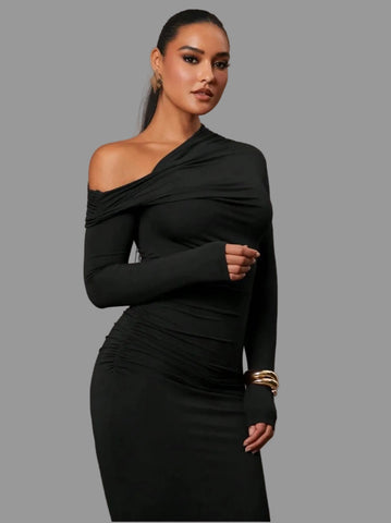 VESTIDO DE LYCRA LARGO 6 CLRS