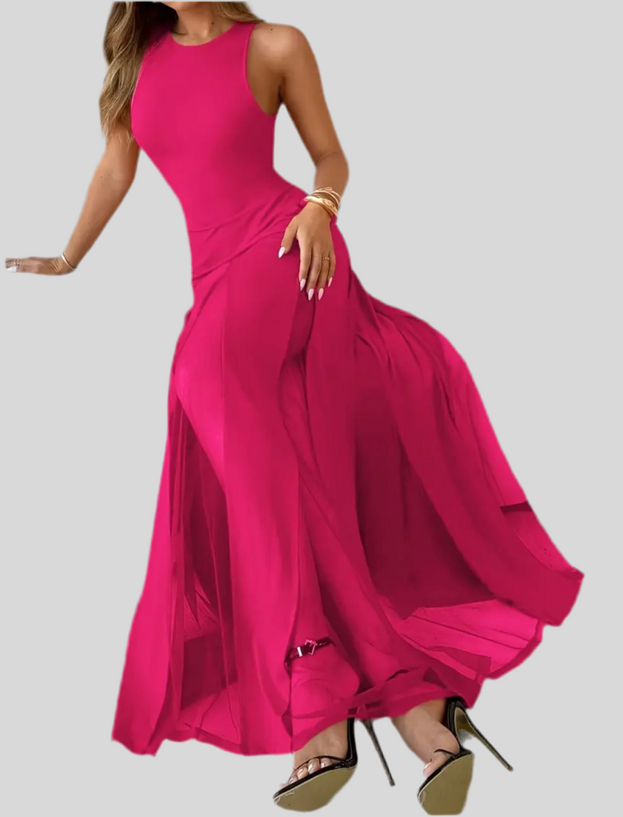 VESTIDO CON TRANSPARENCIAS 4 CLRS