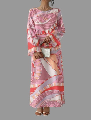 KAFTAN LARGO ESTAMPADO 2 CLRS