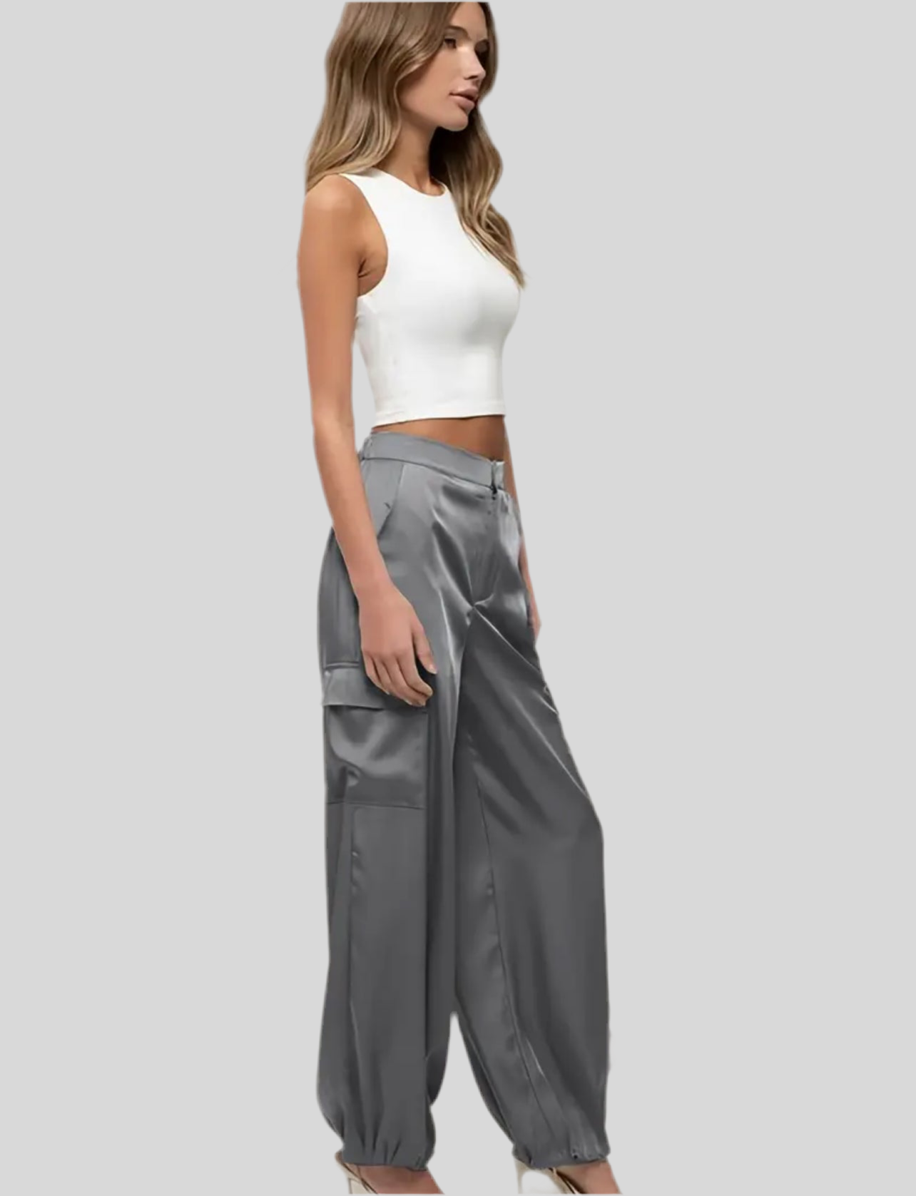 PANTALÓN CARGO SATÉN 7 CLRS