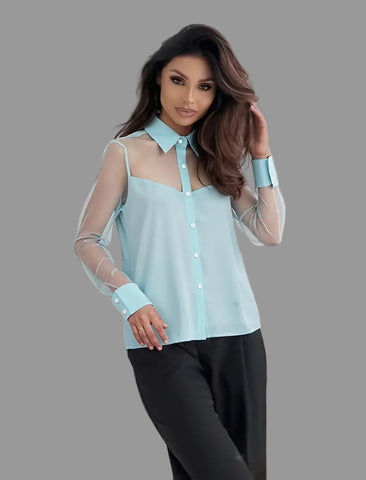 CAMISA CAMISERA SEMITRANSPARENTE