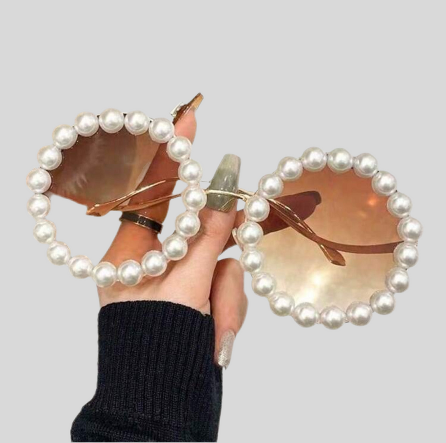 GAFAS SOL CIRCULARES DE PERLAS 7 CLRS