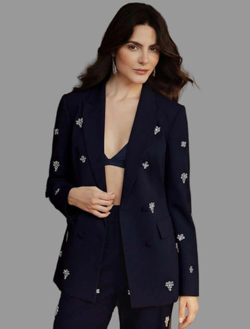 TRAJE DE CHAQUETA CON ADORNO CRISTALES 6 CLRS