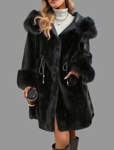 ABRIGO ESTILO PARKA PIEL ECO 3 CLRS