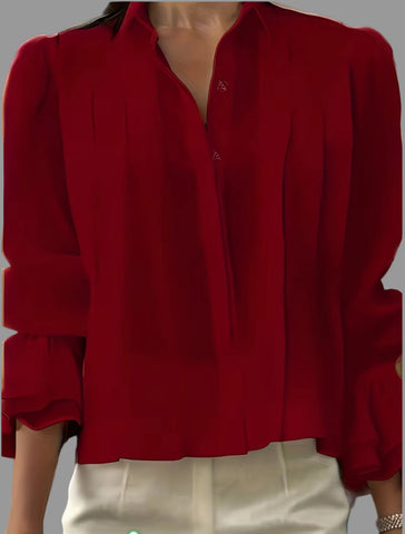 CAMISA TABLEADA CON PUÑOS FRUNCIDOS 8 CLRS