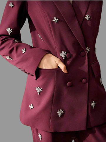 TRAJE DE CHAQUETA CON ADORNO CRISTALES 6 CLRS