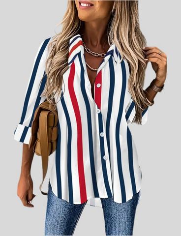 CAMISA CLÁSICA DE RAYAS MANGA LARGA