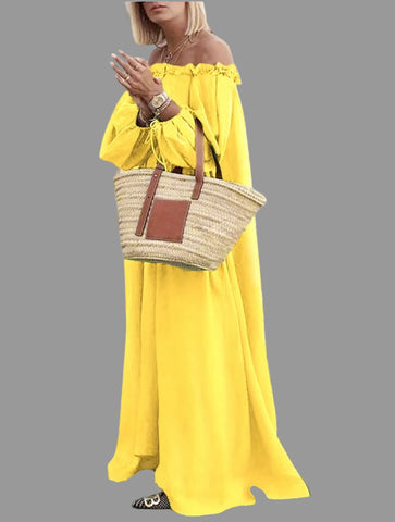 VESTIDO AMPLIO ESCOTE MEJICANO 7 CLRS