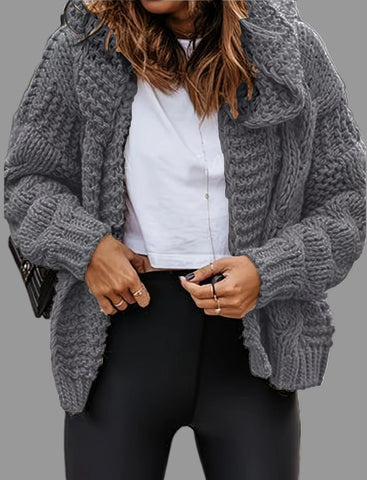 CHAQUETA CROP PUNTO CON CAPUCHA 7 CRS