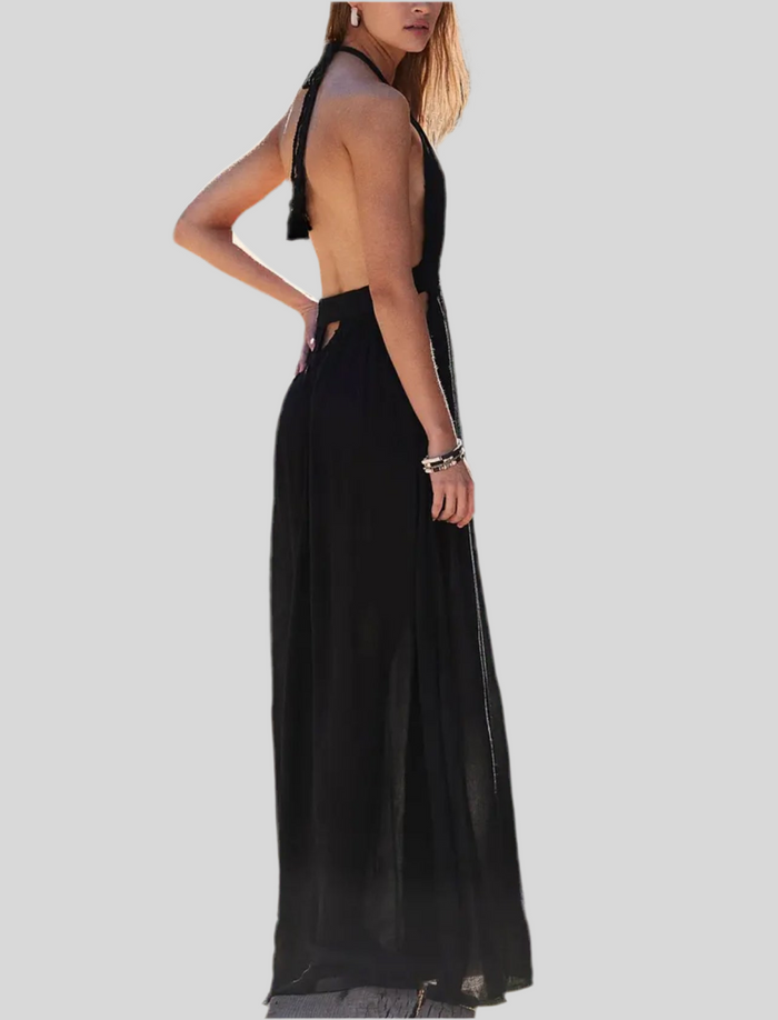 VESTIDO LARGO DE VERANO HALTER 6 CLRS