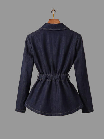 CHAQUETA VAQUERA CON CINTURÓN ELÁSTICO