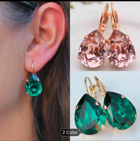 PENDIENTES DE CRISTAL DE GOTA 2 CLRS