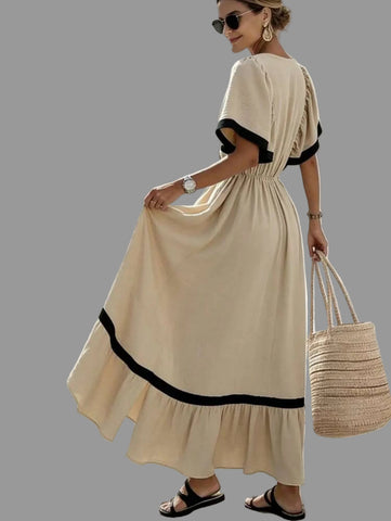 VESTIDO MANGAS VOLANTES