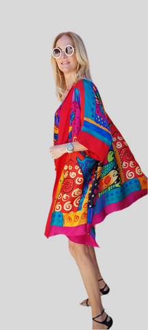 Conjunto ALMA de kaftan y kimono de seda EDICIÓN LIMITADA