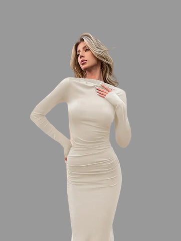 VESTIDO LARGO DE LYCRA SIRENA 6 CLRS