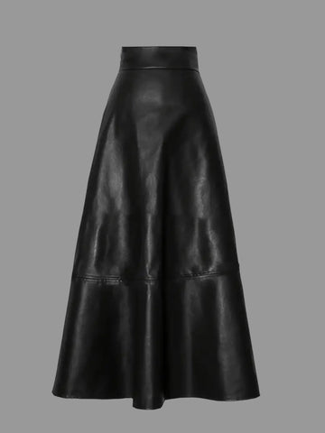 FALDA LARGA DE CUERO ECO 4 CLRS