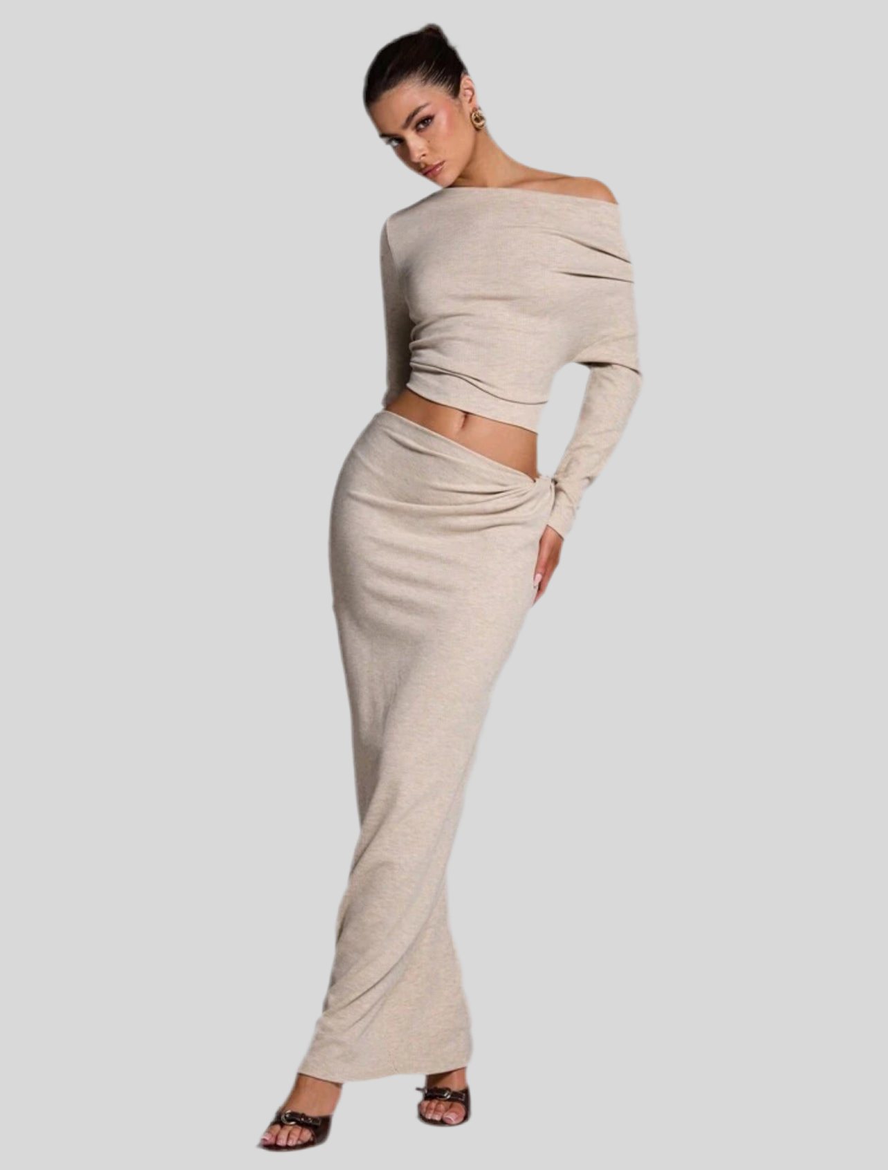 SEXY SET T-SHIRT LONG SKIRT 5 COLRS