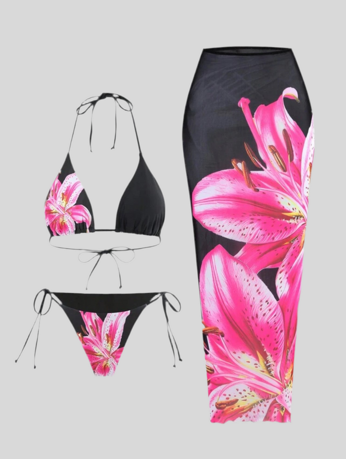 CONJUNTO DE BIKINI Y FALDA NET 16 CLRS