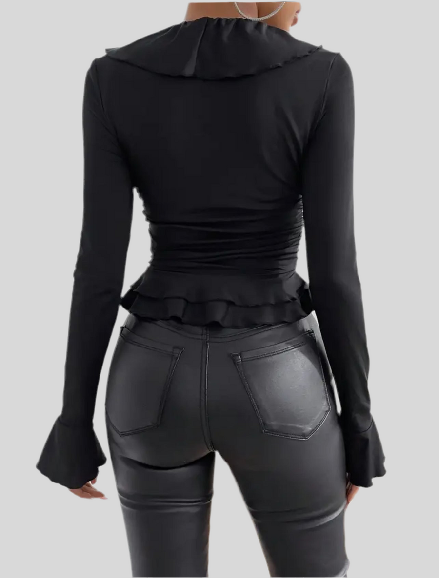 CAMISETA ELÁSTICA CON VOLANTES 3 CLRS