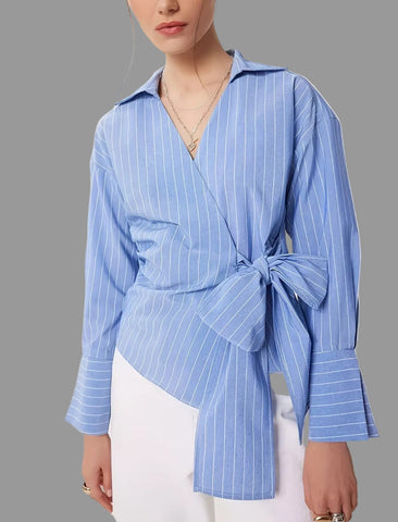 CAMISA CRUZADA CON LAZO