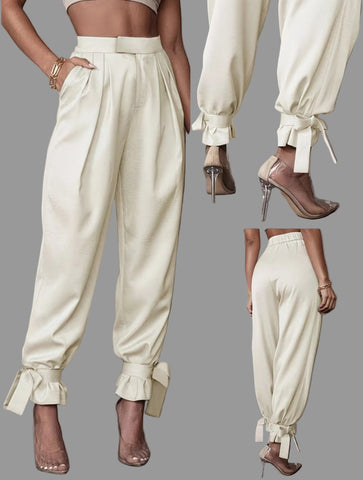 PANTALONES AMPLIOS CON LAZO TOBILLO 3 CLRS