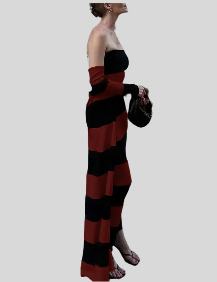 CONJUNTO DE VESTIDO LARGO CÁRDIGAN 2 CLRS