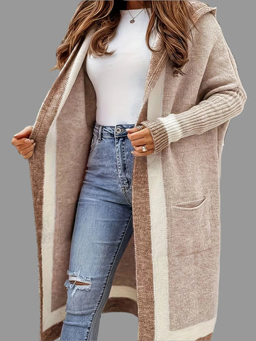 CARDIGAN LARGO CON CAPUCHA 5 CLRS