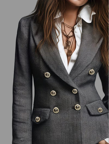 BLAZER ENTALLADA DOBLE BOTONADURA