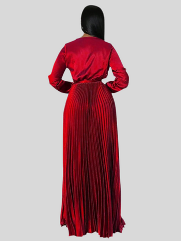 VESTIDO CRUZADO PLISADO 8 CLRS