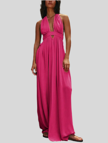 VESTIDO LARGO DE VERANO HALTER 6 CLRS
