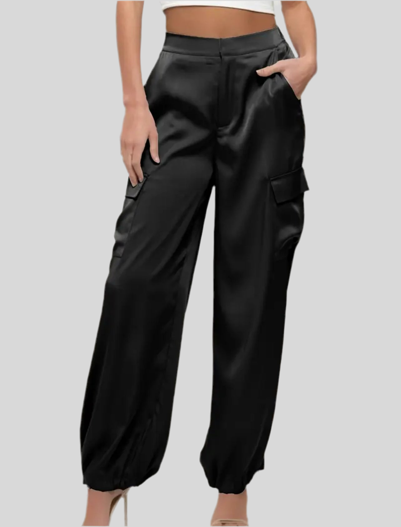 PANTALÓN CARGO SATÉN 7 CLRS