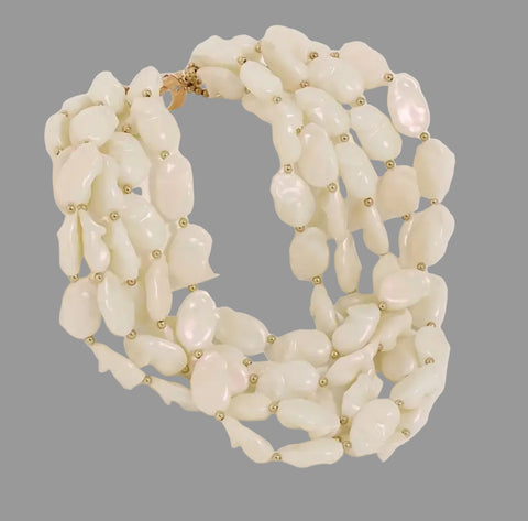 GARGANTILLA DE CUENTAS PLANAS 6 VUELTAS