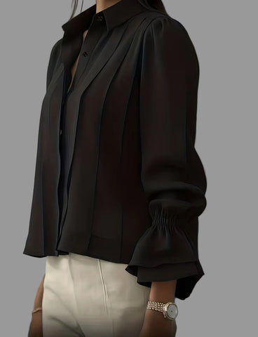 CAMISA TABLEADA CON PUÑOS FRUNCIDOS 8 CLRS