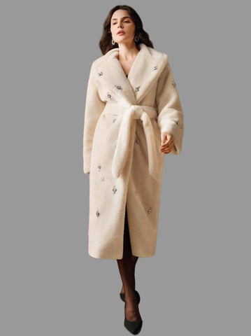 ABRIGO FAUX FUR CON CRISTALES