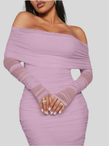 VESTIDO ELÁSTICO DRAPEADO 12 CLRS