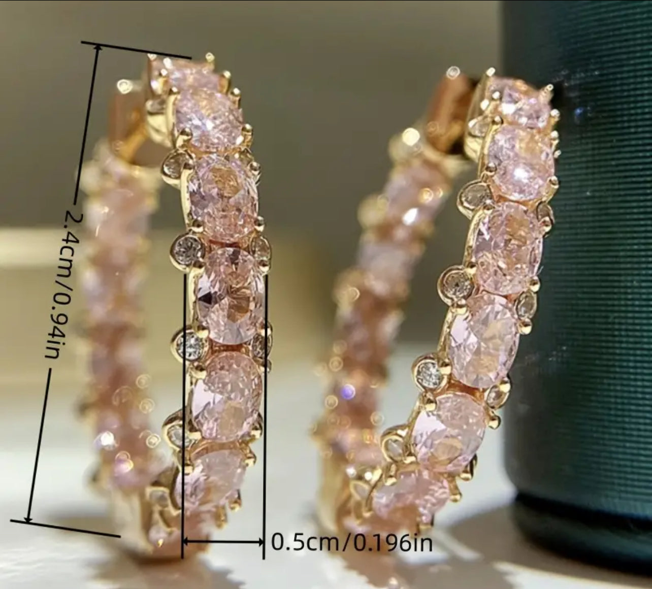 PENDIENTES PEQUEÑO ARO PIEDRAS