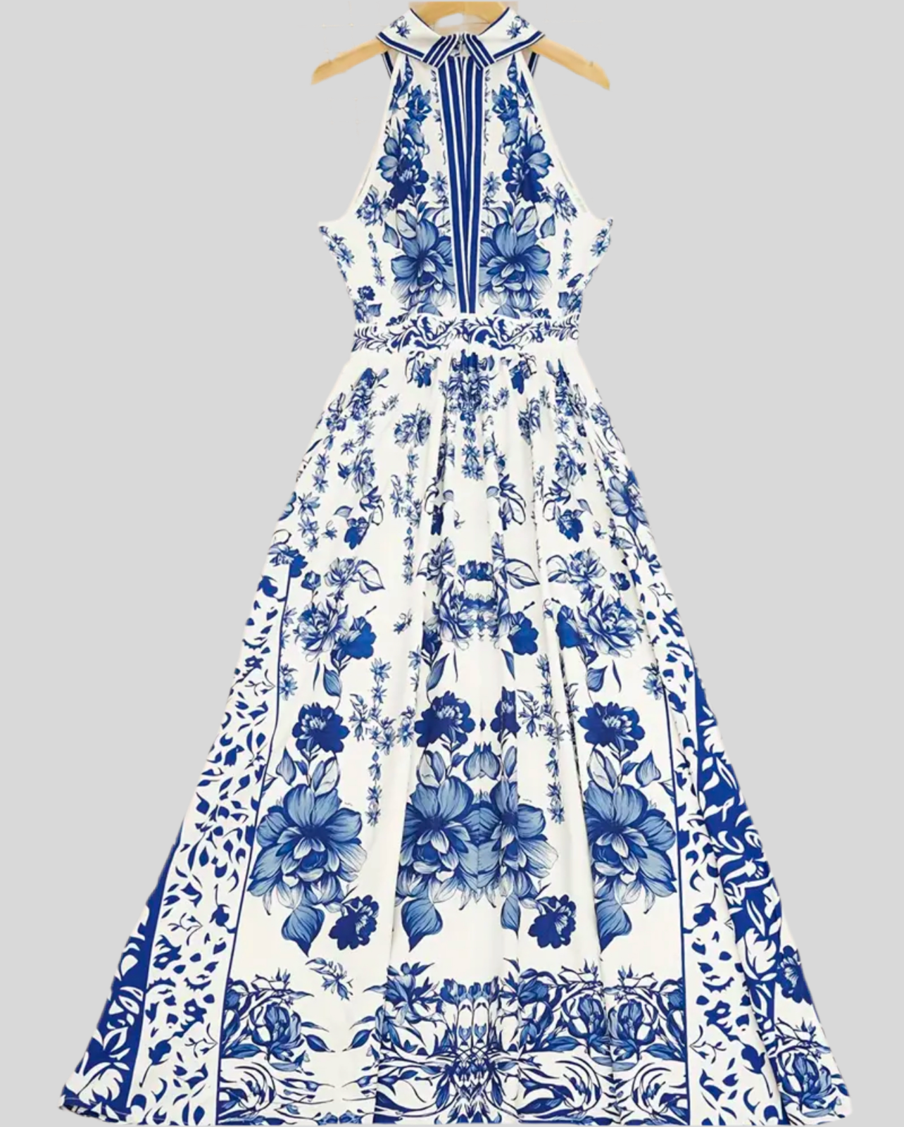 VESTIDO LARGO ESTAMPADO HALTER