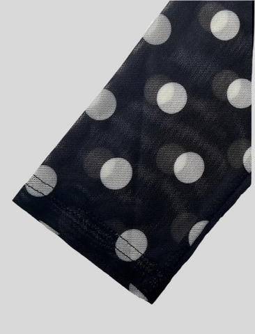 VESTIDO ELÁSTICO LUNARES SIN HOMBROS
