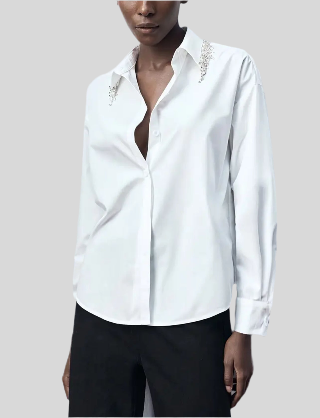 CAMISA CLÁSICA CON CRISTALES 2 CLRS