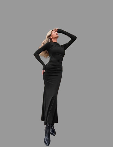 VESTIDO LARGO DE LYCRA SIRENA 6 CLRS